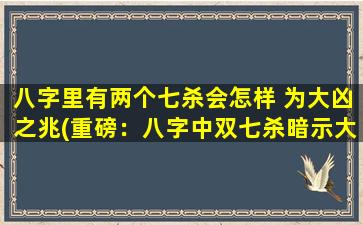 八字里有两个七杀会怎样 为大凶之兆(重磅：八字中双七杀暗示大凶形成，如何*？！)